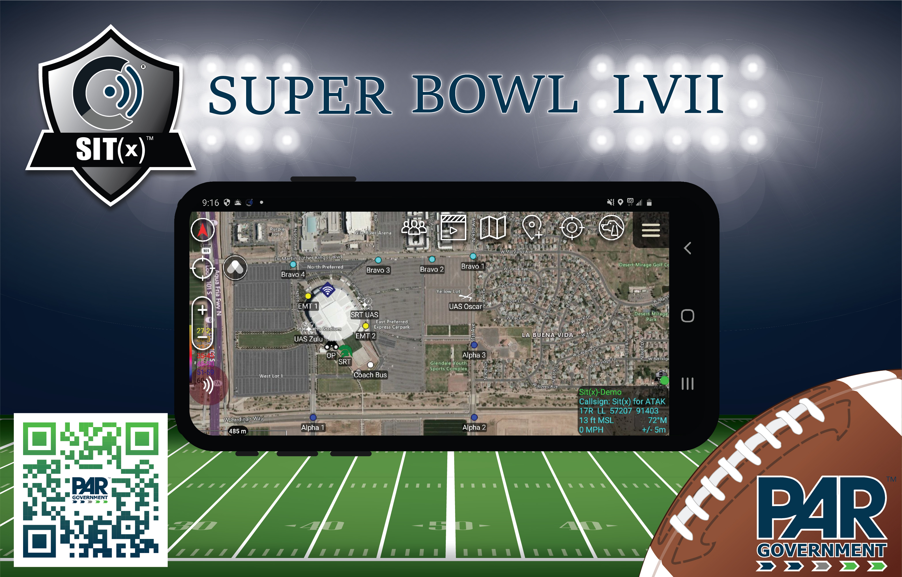 At PAR Government, we focus on more than the Big Game. During the Super Bowl, #ATAK and Sit(x)™ played a pivotal role in providing real-time situational awareness for multiple federated agencies to see, share, and communicate with each other. 