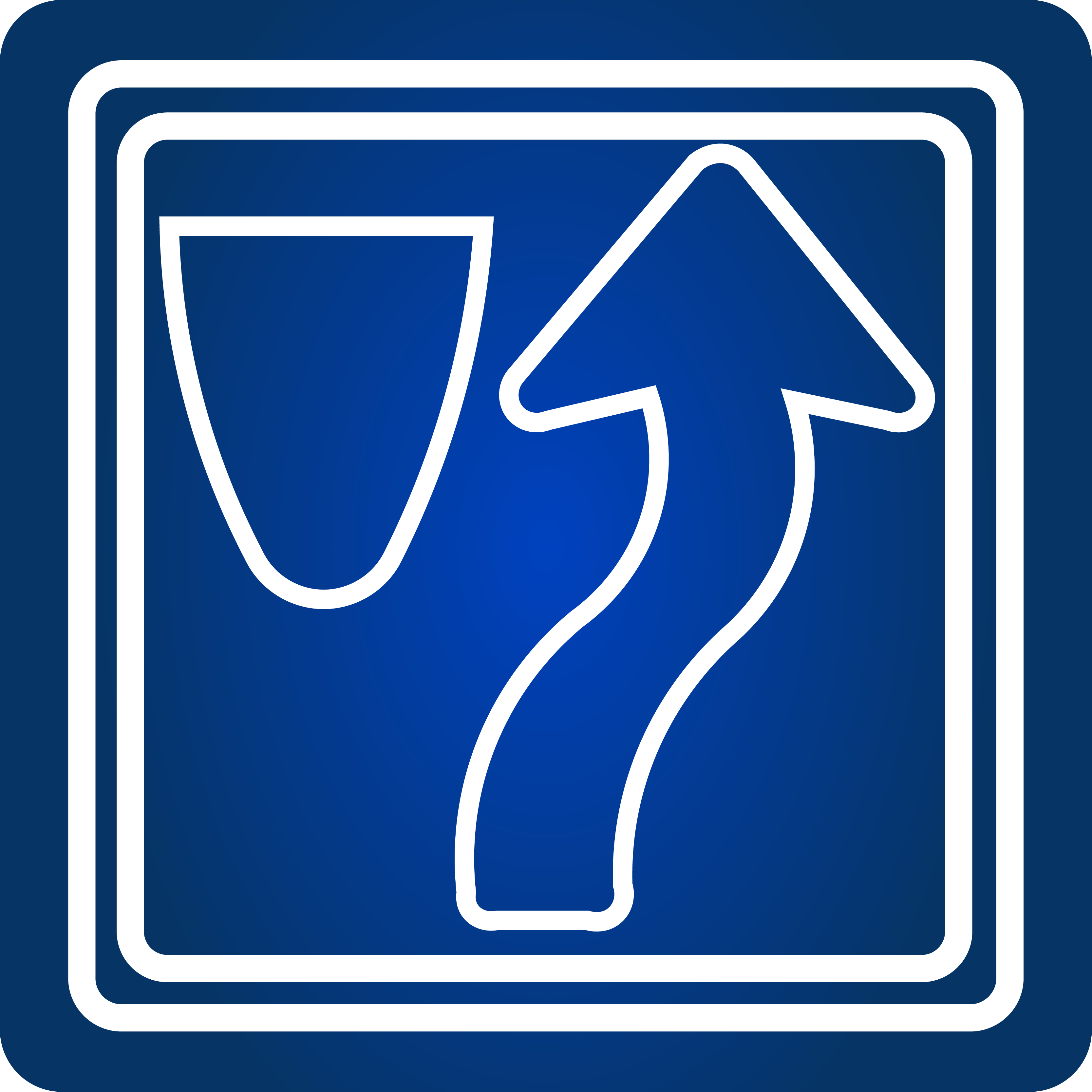 VNS icon - street sign with arrow and shield