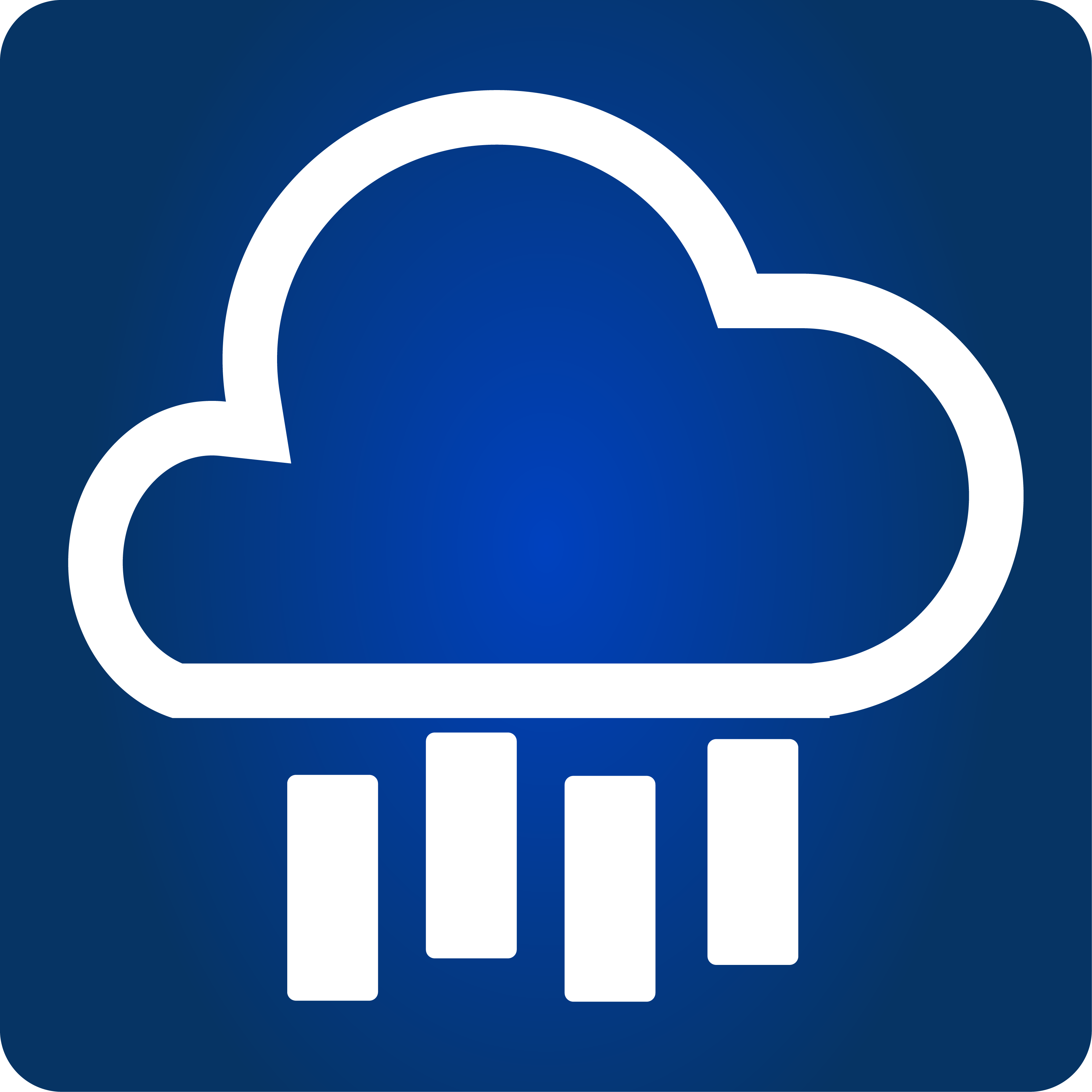 WxReport icon - a cloud with rain falling from it.